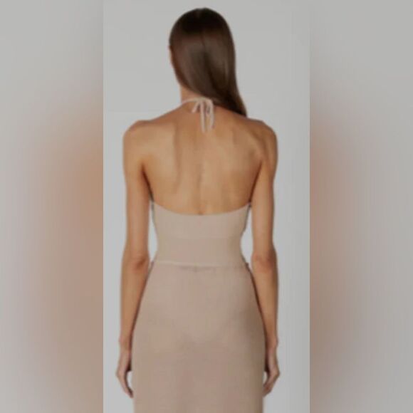 NWT Enza Costa Purple Ribbed Silk Blend Halter Keyhole Bodysuit Size S - MSRP $1 - Picture 6 of 10